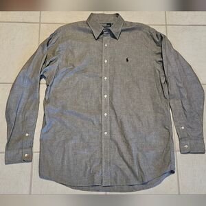 Ralph Lauren Men's Houndstooth Casual Button-Down Shirt Large